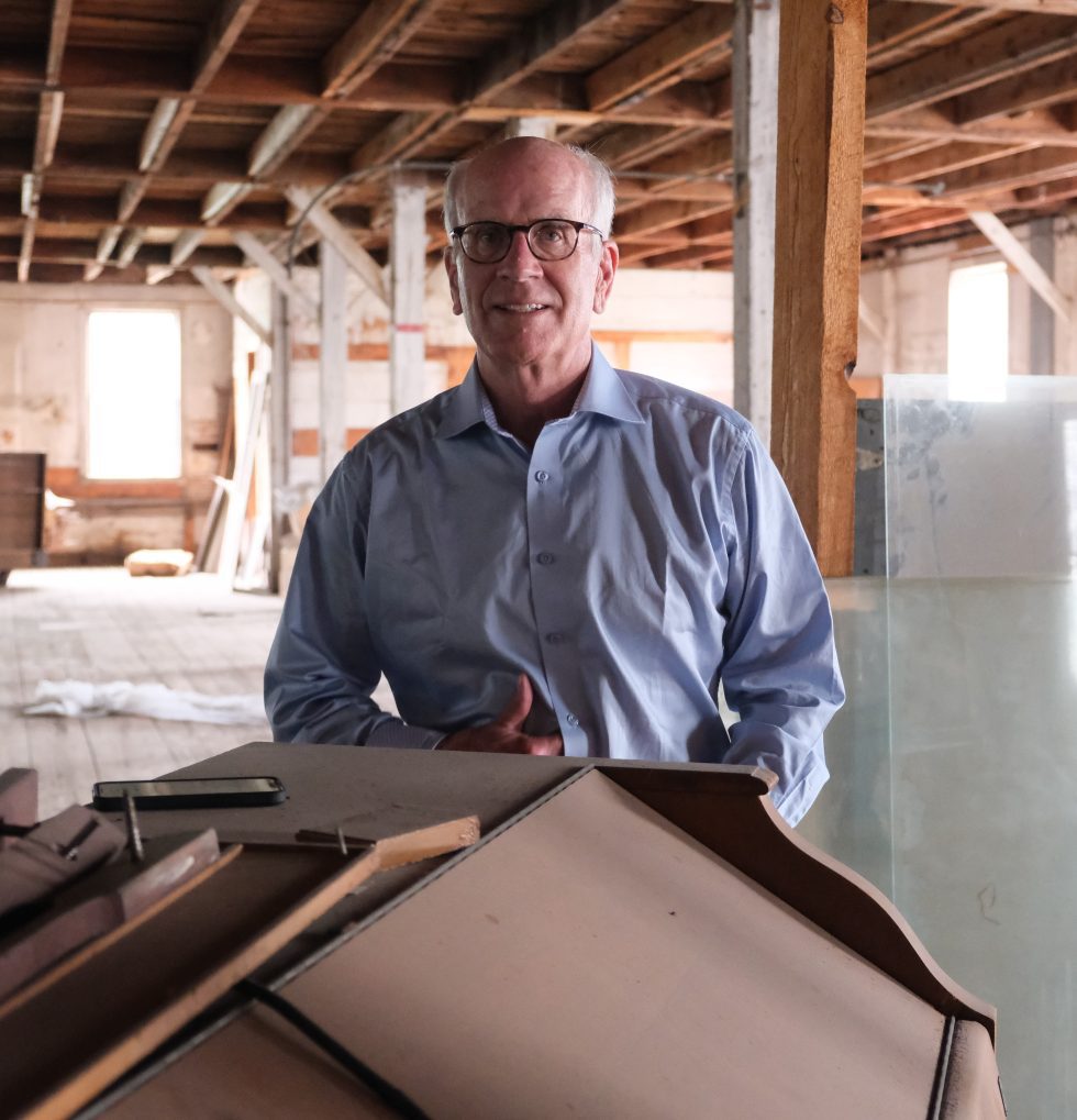 Welch tours Estey Organ complex in Brattleboro, home to future