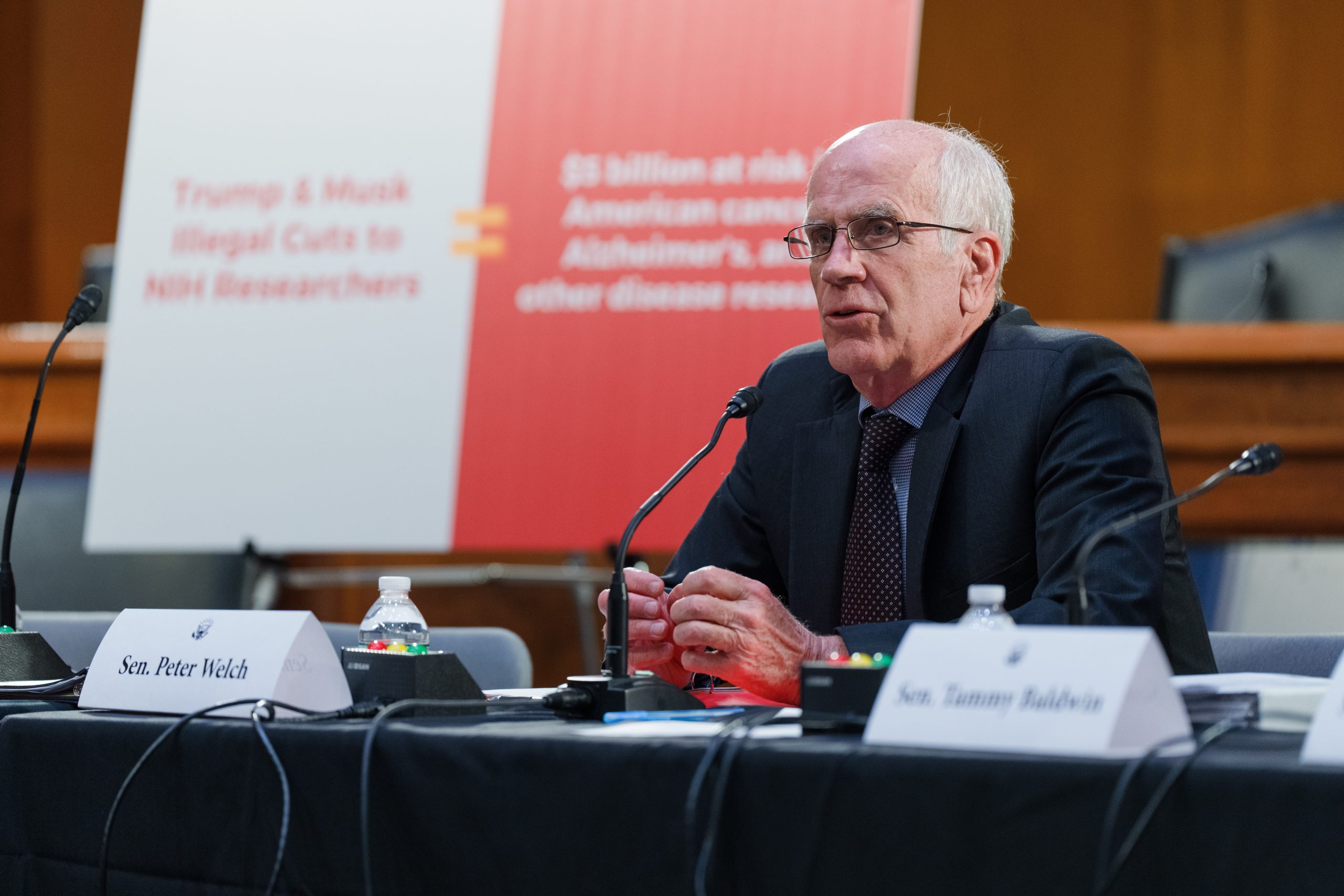 Photo of Peter at a shadow hearing.